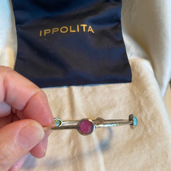 Authentic Ippolita five station sterling silver bangle - Picture 2 of 6